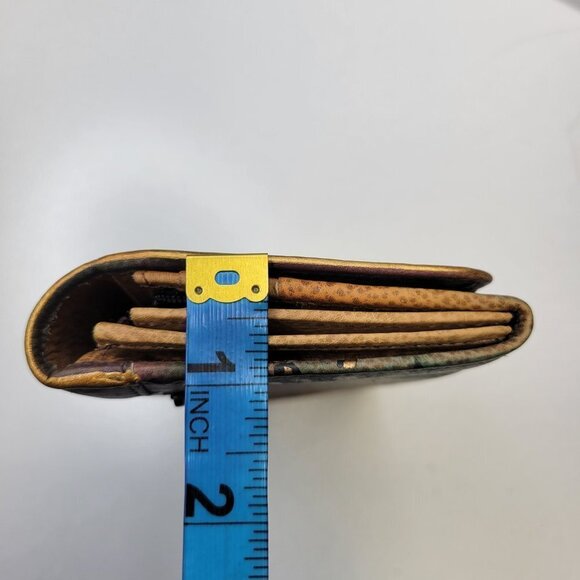 New anuschka handpainted leather hibiscus flower wallet - Picture 8 of 8